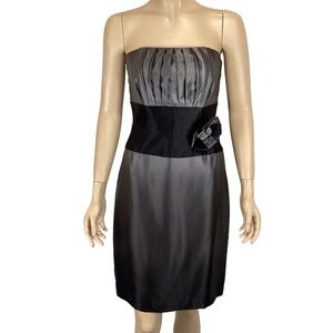 White House Black Market strapless satin dress‎ size 0